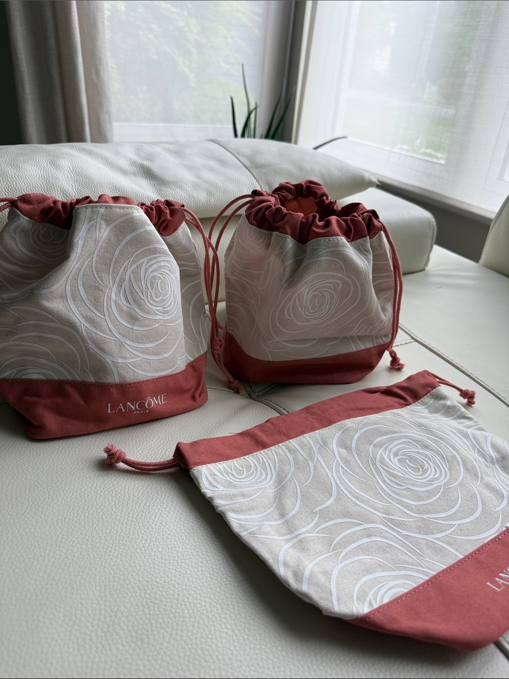 Lancôme‎ Paris Canvas Drawstring Cosmetic Pouch